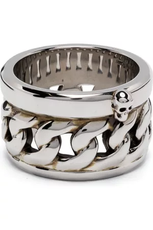 Alexander McQueen Heren Ringen - Chain-motif band ring