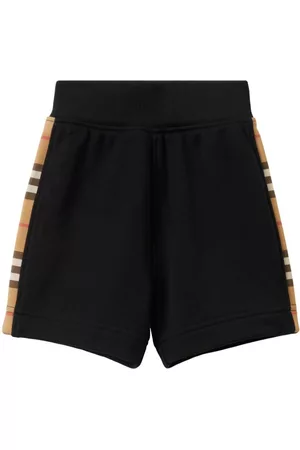 Burberry Shorts - Check-panel cotton shorts