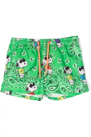 MC2 SAINT BARTH Shorts - Snoopy-print drawstring swim shorts