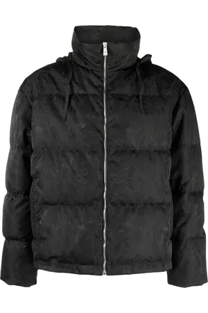 VERSACE Barocco Silhouette jacquard puffer jacket