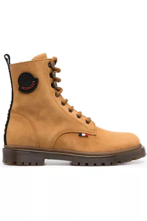 Moncler Laarzen - Logo-patch leather boots