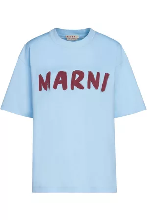Marni Dames Geprinte Overhemden - Logo-print cotton T-shirt