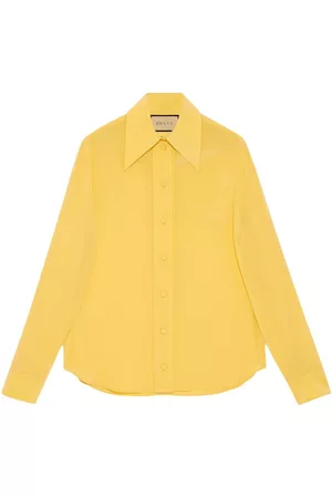 Gucci Dames Zijden Overhemden - Pointed-collar silk shirt