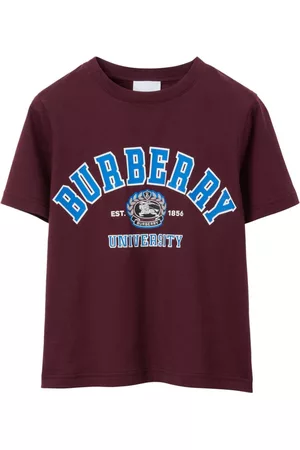 Burberry Jongens T-shirts - College logo-print cotton T-shirt
