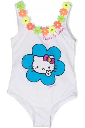 MC2 SAINT BARTH Meisjes Badpakken - Hello Kitty floral-appliqué swimsuit