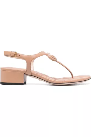 Gucci Dames Leren Sandalen - Double G leather sandals