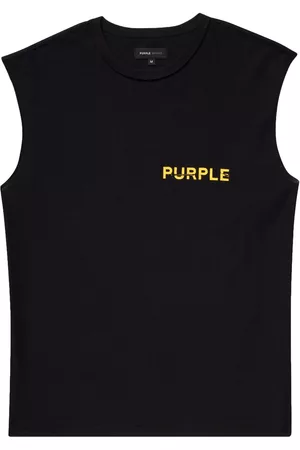 Purple Brand Heren Tops - Logo-print sleeveless top