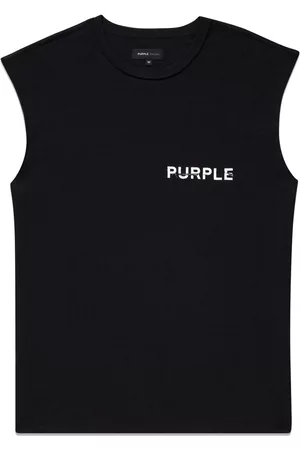 Purple Brand Heren Tops - Logo-print sleeveless top