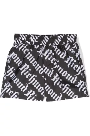John Richmond Junior Shorts - Monogram-print swim shorts