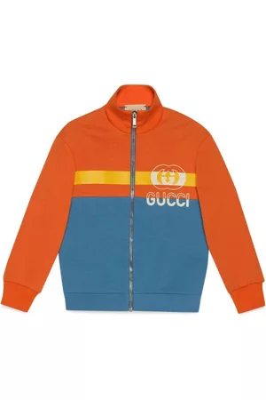 Gucci Jongens Korte jassen - Colour-block zipped cotton jacket
