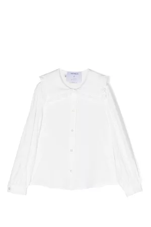 Simonetta Meisjes Blouses - Bib-collar button-up blouse