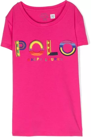 Ralph Lauren Meisjes T-shirts - Logo-embroidered cotton T-shirt