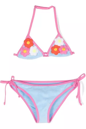MC2 SAINT BARTH Meisjes Tankini's - Floral-appliqué terry-cloth bikini
