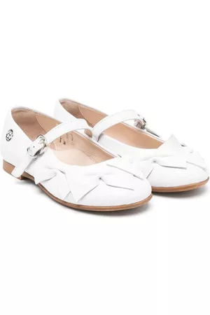 Florens Instappers - Bow-embellished leather ballerina shoes
