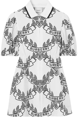 Burberry Meisjes Casual jurken - Crest-print cotton dress