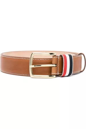 Thom Browne Heren Riemen - RWB-stripe leather belt