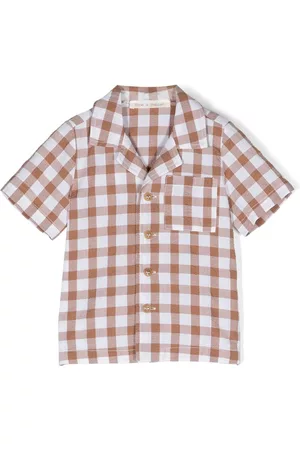 Zhoe & Tobiah Jongens Korte Mouwen Overhemden - Check-print short-sleeved shirt