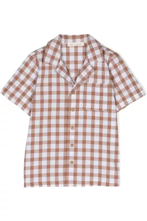 Zhoe & Tobiah Jongens Korte Mouwen Overhemden - Check-print short-sleeved shirt