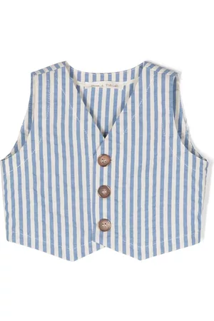 Zhoe & Tobiah Bodywarmers - Stripe-print V-neck waistcoat