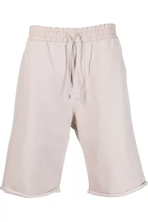 Saint Laurent Heren Korte sportbroeken - Drawstring-waistband cotton track shorts