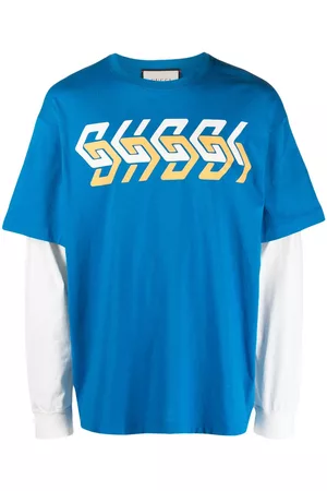 Gucci Heren T-shirts - Logo mirror-print cotton T-shirt