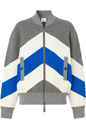 Burberry Dames Bomberjacks - Chevron-pattern bomber jacket