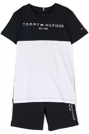 Tommy Hilfiger Jongens Shorts - Embroidered-logo cotton shorts