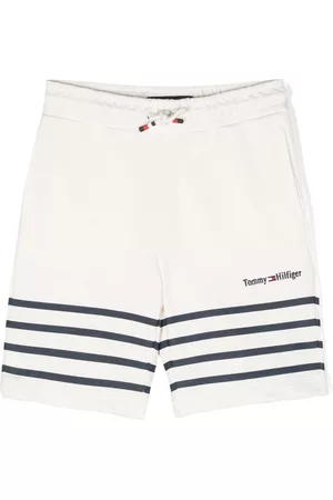 Tommy Hilfiger Jongens Shorts - Embroidered-logo cotton-blend shorts