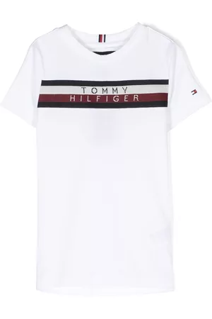 Tommy Hilfiger Jongens T-shirts - Logo-tape cotton T-shirt