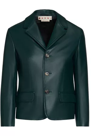Marni Dames Blazers - Single-breasted leather blazer