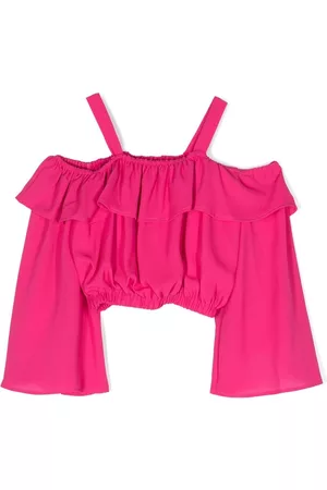 Pinko Kids Meisjes Lange Mouwen Blouses - Cold-shoulder long-sleeved blouse