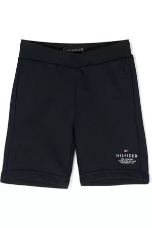 Tommy Hilfiger Jongens Shorts - Logo-print soft-jersey shorts