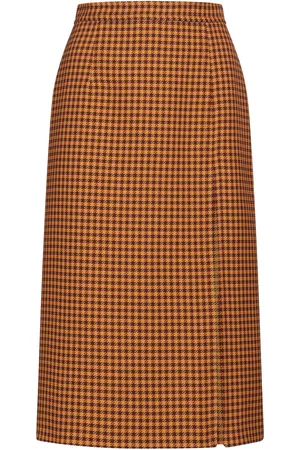 Marni Checked midi skirt