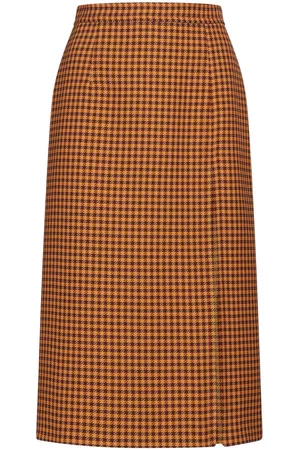 Marni Dames Geprinte rokken - Check-pattern high-waist skirt