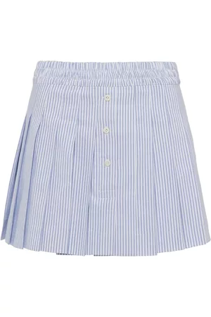 Prada Dames Korte rokken - Pleated oxford mini skirt