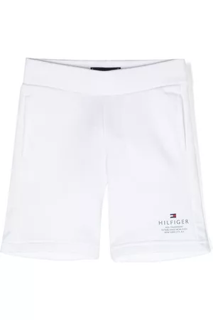 Tommy Hilfiger Jongens Shorts - Logo-print cotton-blend shorts