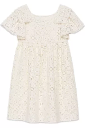 Gucci Meisjes Casual jurken - GG floral-embroidered dress