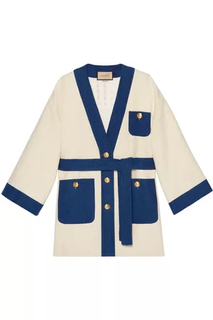 Gucci Dames Donsjassen - Two-tone linen jacket