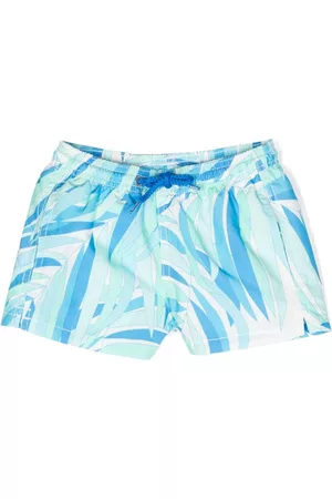 MC2 SAINT BARTH Shorts - Logo-patch drawstring swim shorts
