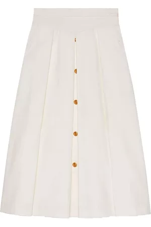 Gucci Dames Plooirokken - Button-detail pleated skirt