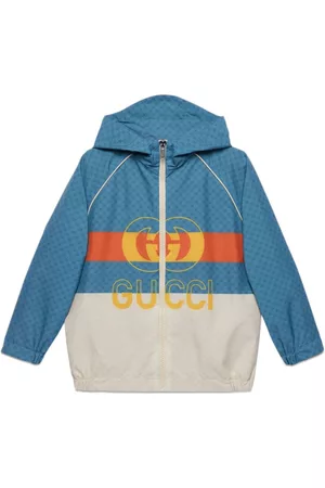 Gucci Jongens Donsjassen - Web-stripe hooded jacket