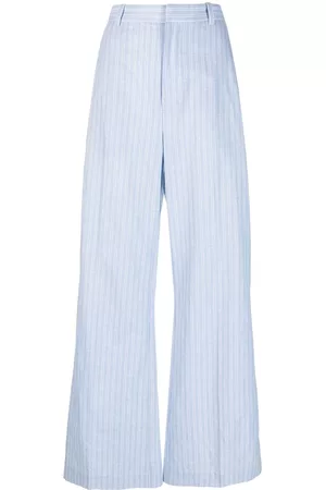Ralph Lauren Dames Hoge Taille Broeken - Striped linen blend trousers