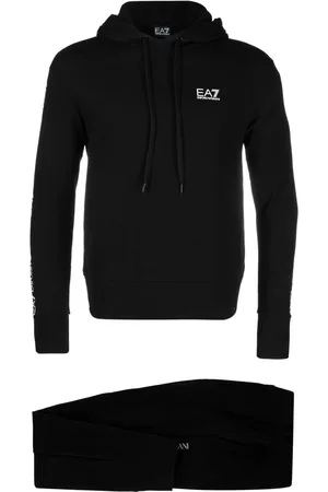 EA7 Dames Trainingspakken - Logo-print stretch-cotton tracksuit