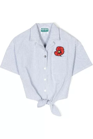Kenzo Jongens Korte Mouwen Overhemden - Logo-embroidered short-sleeved shirt