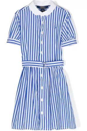 Ralph Lauren Meisjes Casual jurken - Magalie striped shirt dress