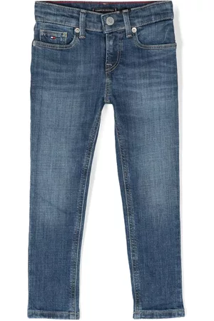 Tommy Hilfiger Jongens Straight - Logo-patch straight-leg jeans