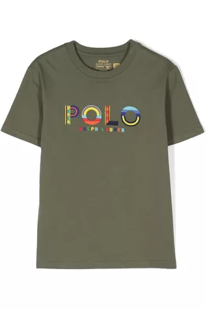 Ralph Lauren Jongens T-shirts - Logo-embroidered cotton T-shirt