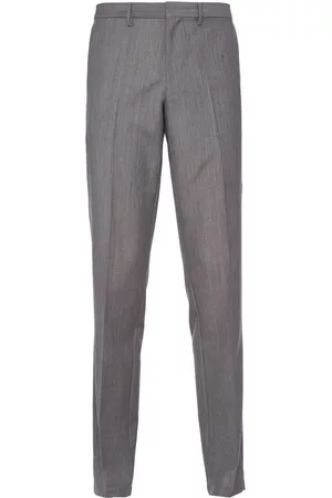 Prada Heren Broeken - Triangle-logo mohair tailored trousers