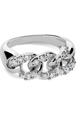 Leo Pizzo 18kt White Gold Crops Diamond Ring - Silver