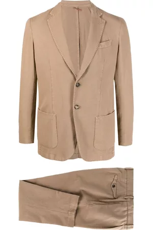 DELL'OGLIO Heren Pakken - Single-breasted cotton-linen suit